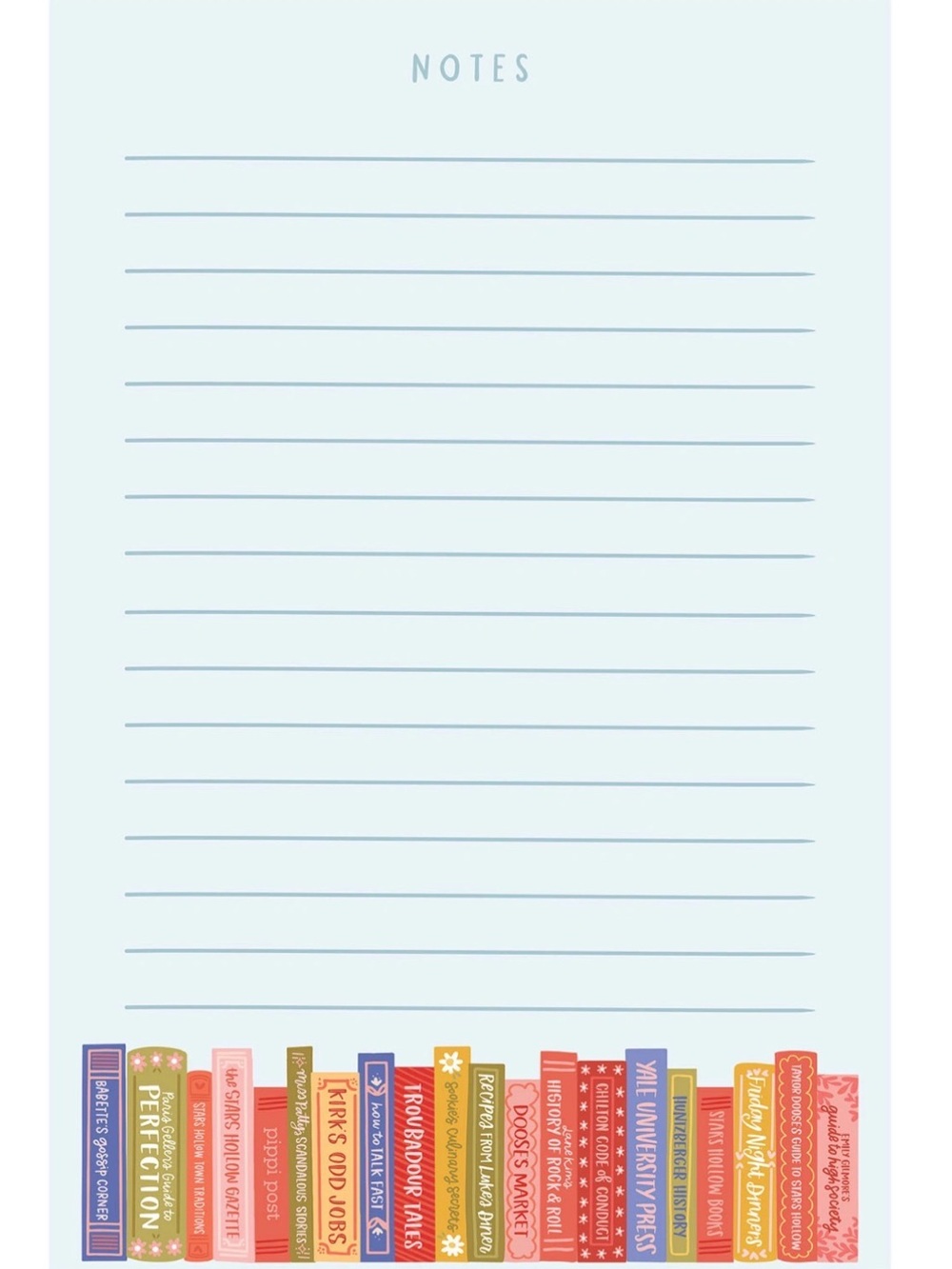 Pippi Post Stars Hollow Gilmore Girls Inspired Notepad 4x6 NWT